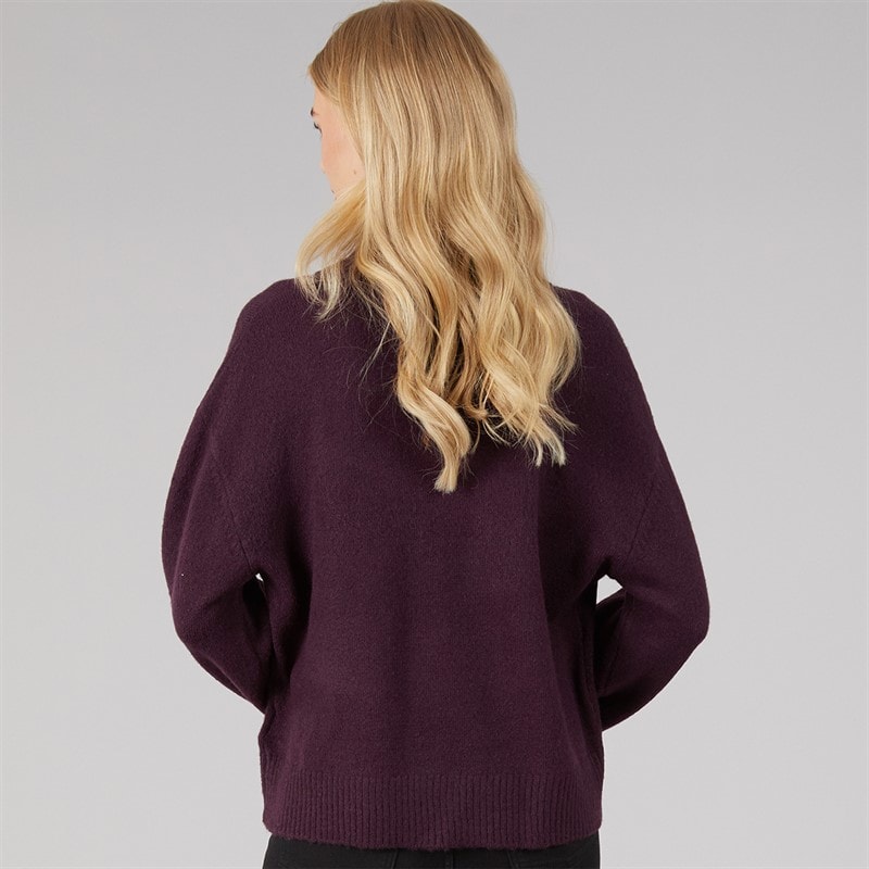Dame mosgrøn rullekravebluse Plum - Billede 2