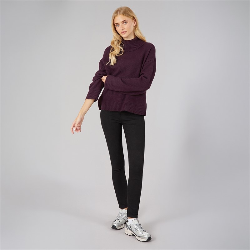 Dame mosgrøn rullekravebluse Plum - Billede 3
