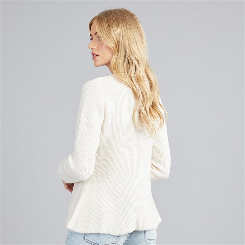 Dame penny peplum cardigan Ivory - Billede 2