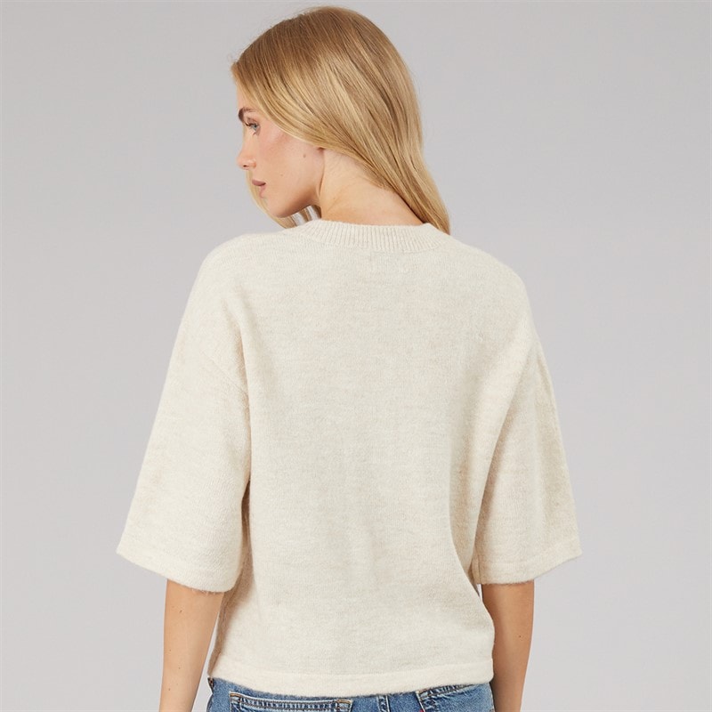 Dame marshal kortærmet cardigan Oatmeal - Billede 2