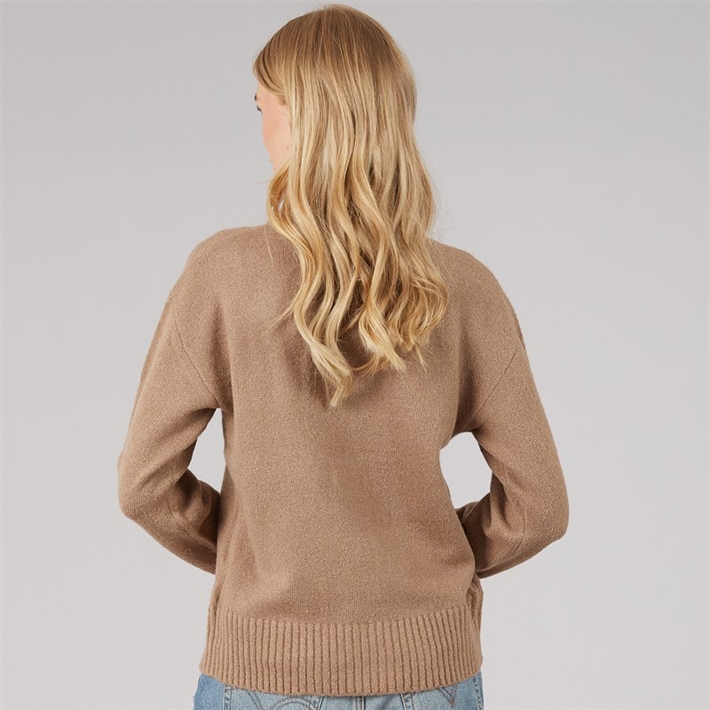 Dame keaton rundhalset sweater Mink - Billede 2