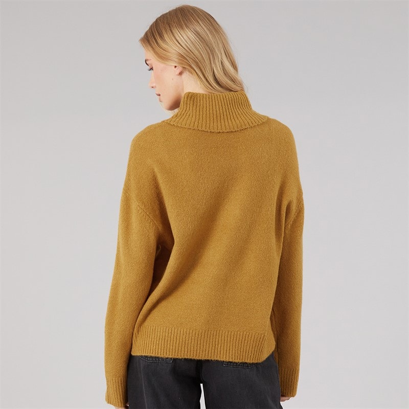 Dame mosgrøn rullekravebluse Ochre - Billede 2