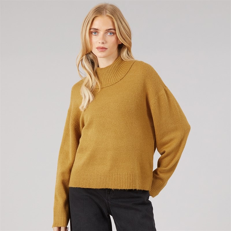 Dame mosgrøn rullekravebluse Ochre - Billede 4