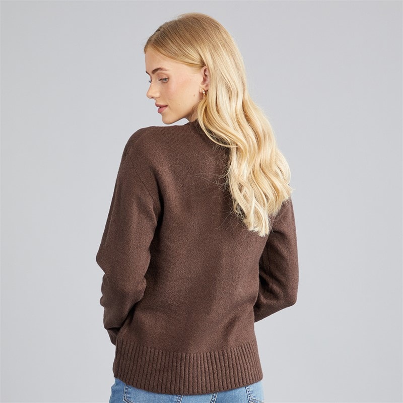 Dame keaton rundhalset sweater Brun - Billede 2