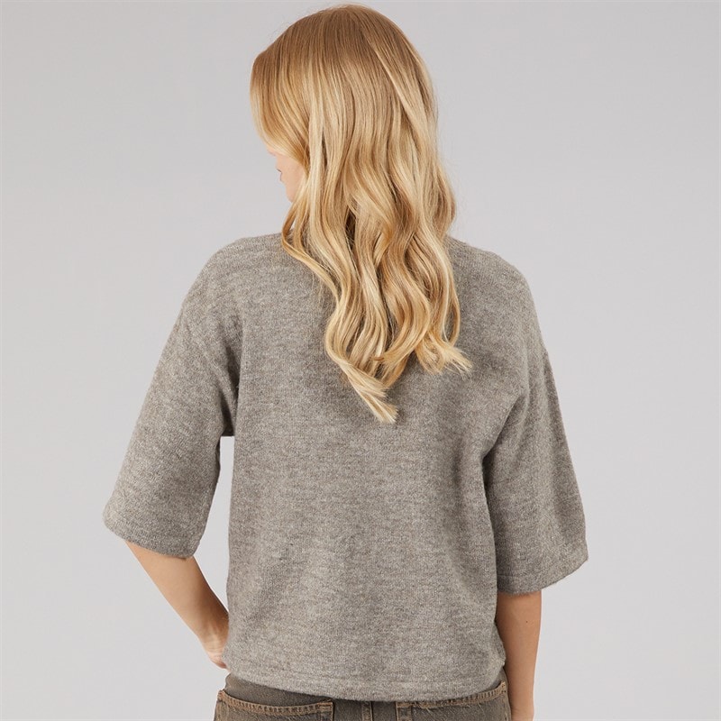 Dame marshal kortærmet cardigan Mocha - Billede 2