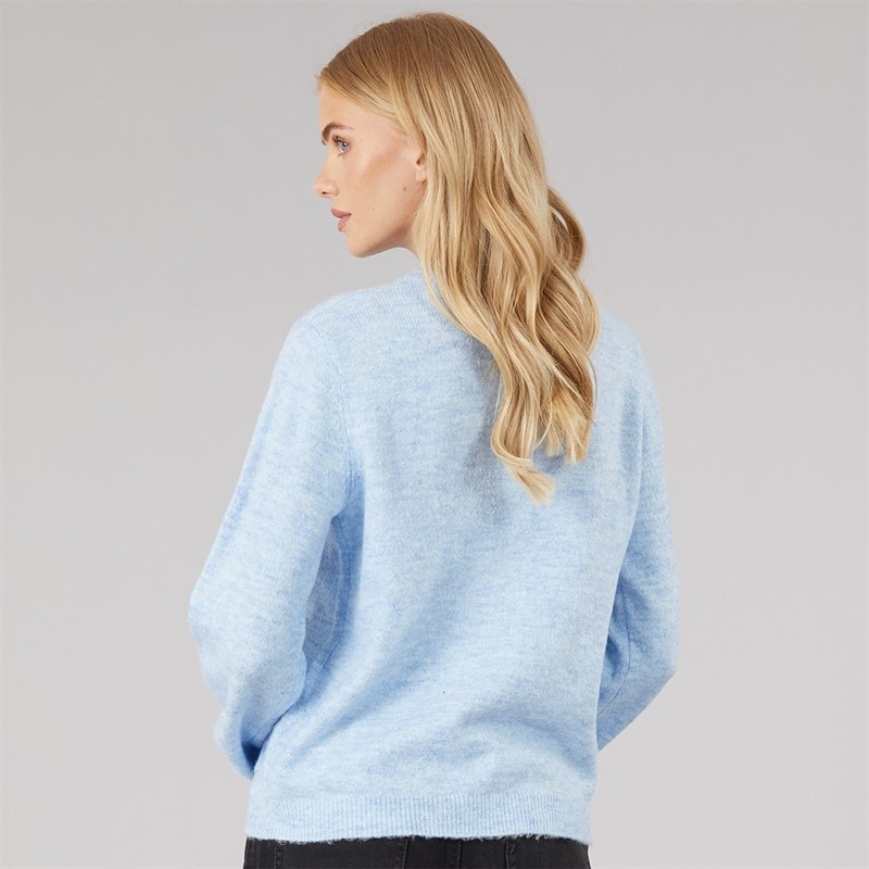 Dame struds crew neck cardigan Blå - Billede 2