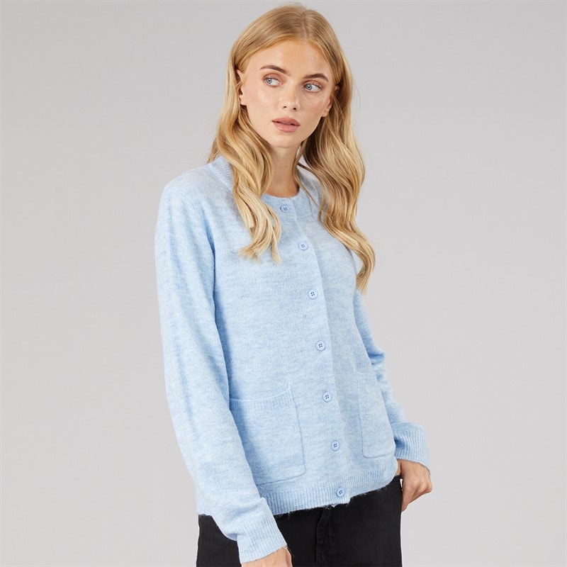 Dame struds crew neck cardigan Blå - Billede 3