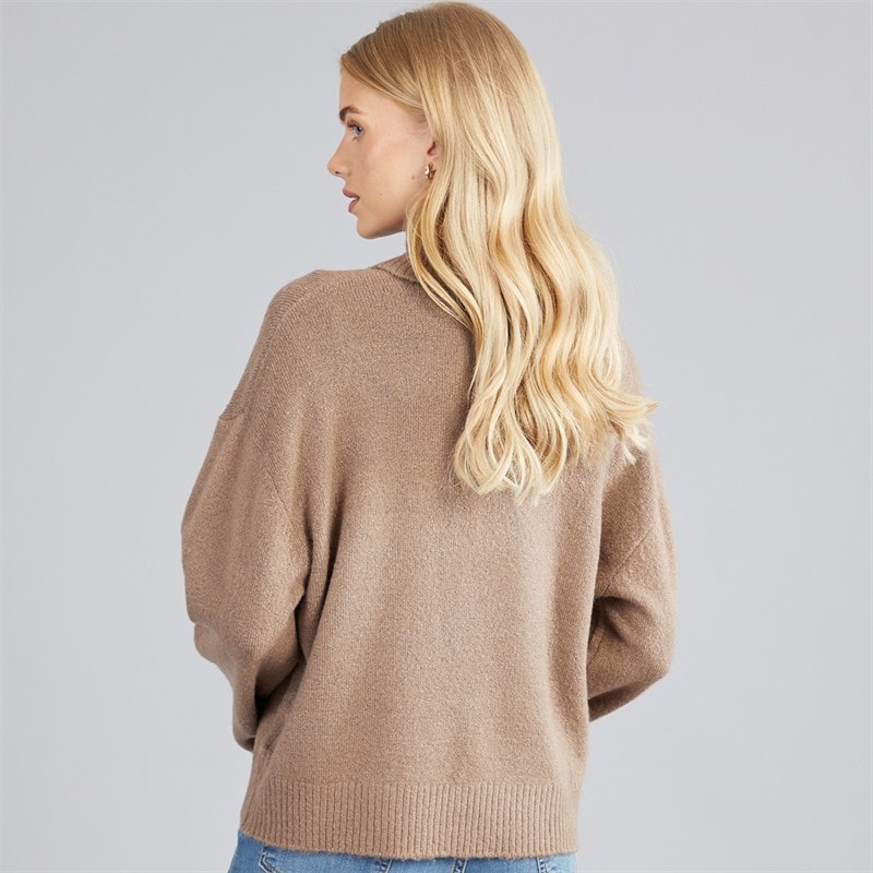 Dame mosgrøn rullekravebluse Mocha - Billede 2