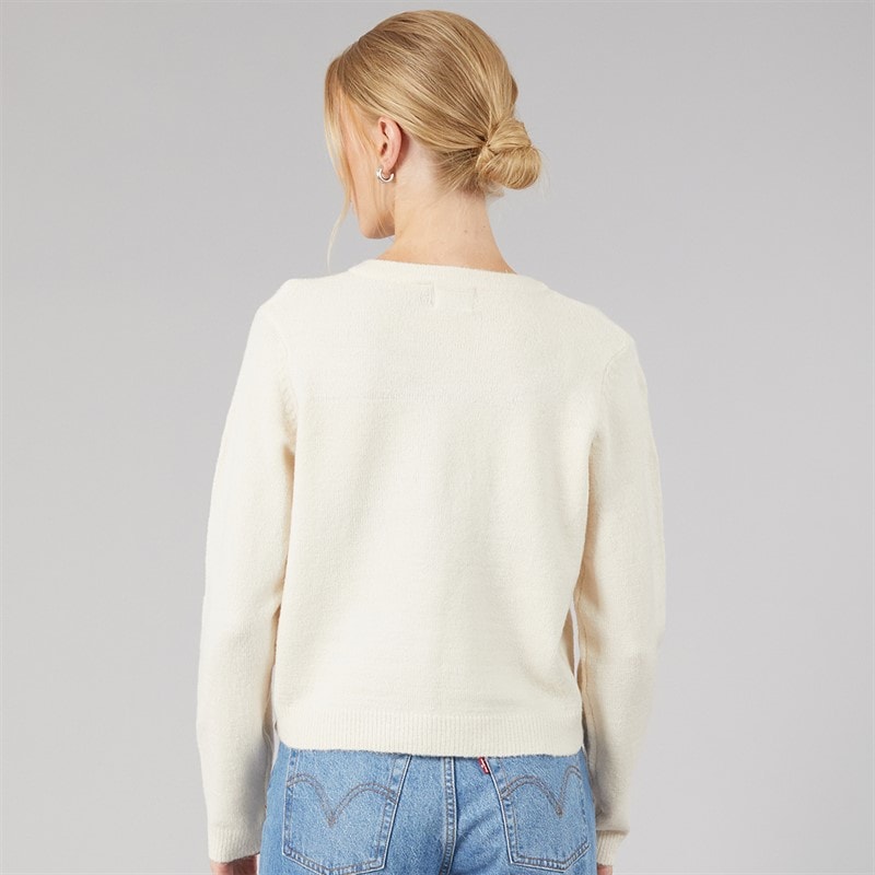 Dame perle sløjfe cardigan Ivory - Billede 2