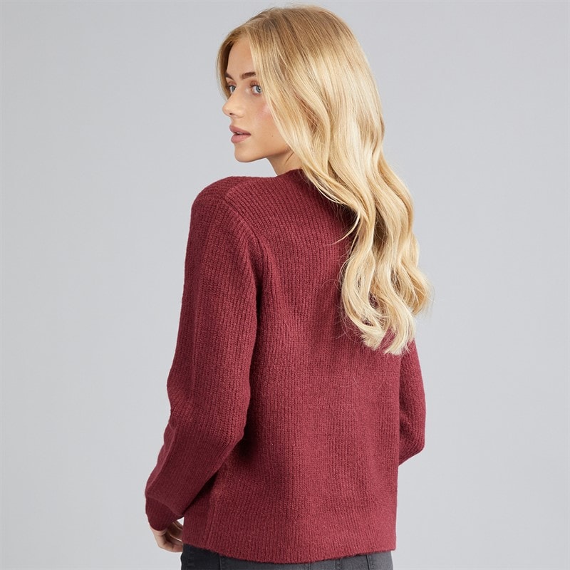 Dame akly paliet-bue cardigan Wine - Billede 2