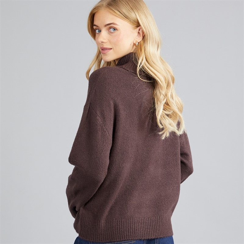 Dame mosgrøn rullekravebluse Bitter Chocolate - Billede 2
