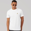 Herre qunita t-shirt med rund hals Cream