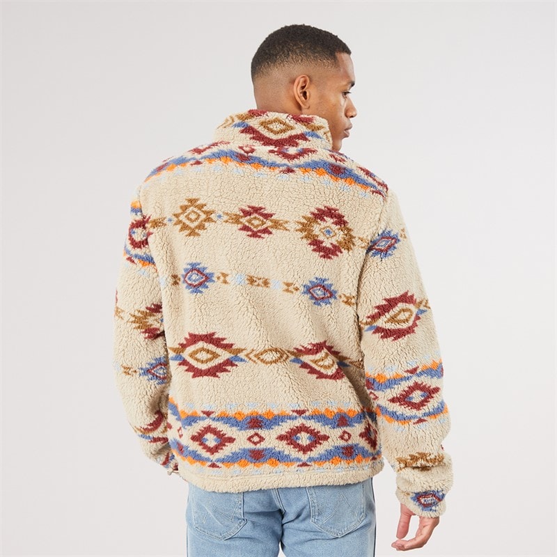 Herre armin 1/4 zip jumper Cream/Multi - Billede 2