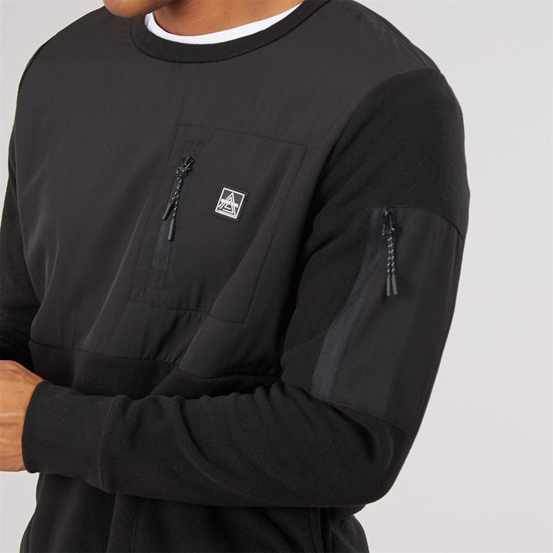 Herre spartan sweatshirt Jet Black/Jet Black - Billede 3