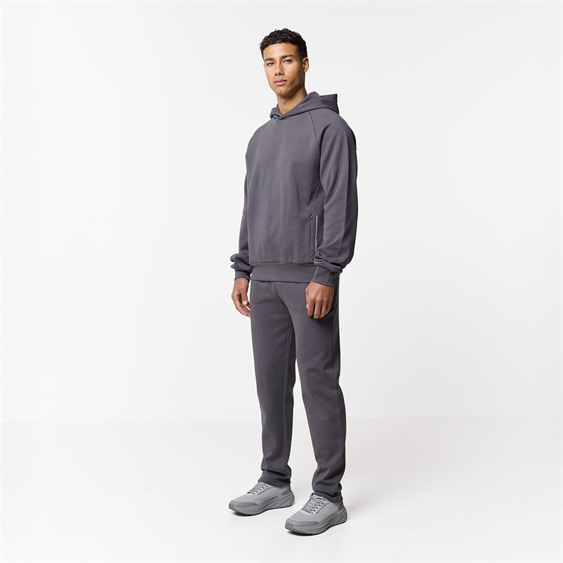 Herre apex interlock åbne ben joggebukser Charcoal - Billede 2