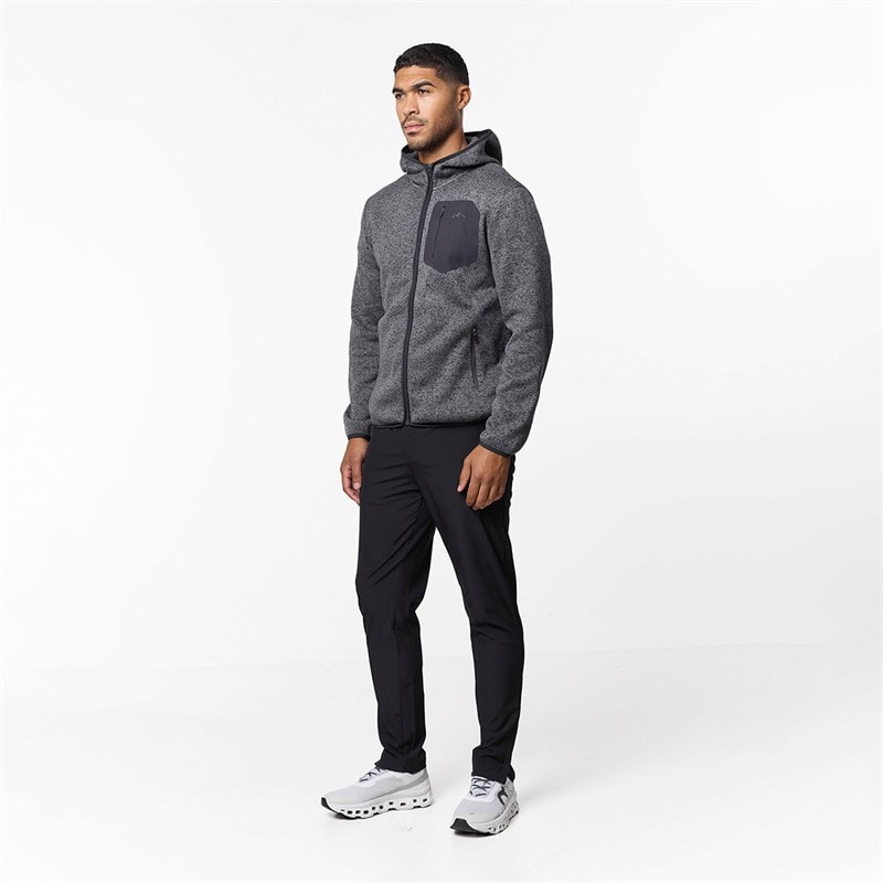 Herre heat seal tech strik hættetrøje Mid Grey - Billede 2