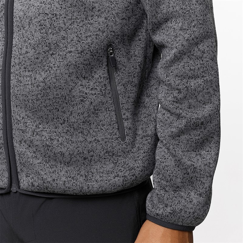 Herre heat seal tech strik hættetrøje Mid Grey - Billede 5