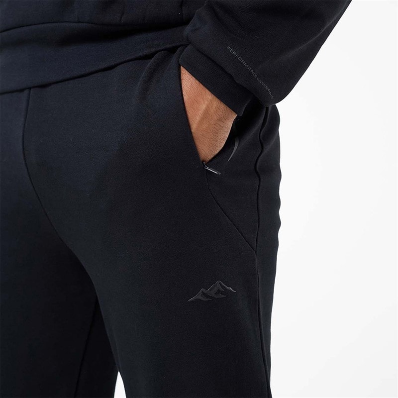 Herre apex interlock åbne ben joggebukser Sort - Billede 4