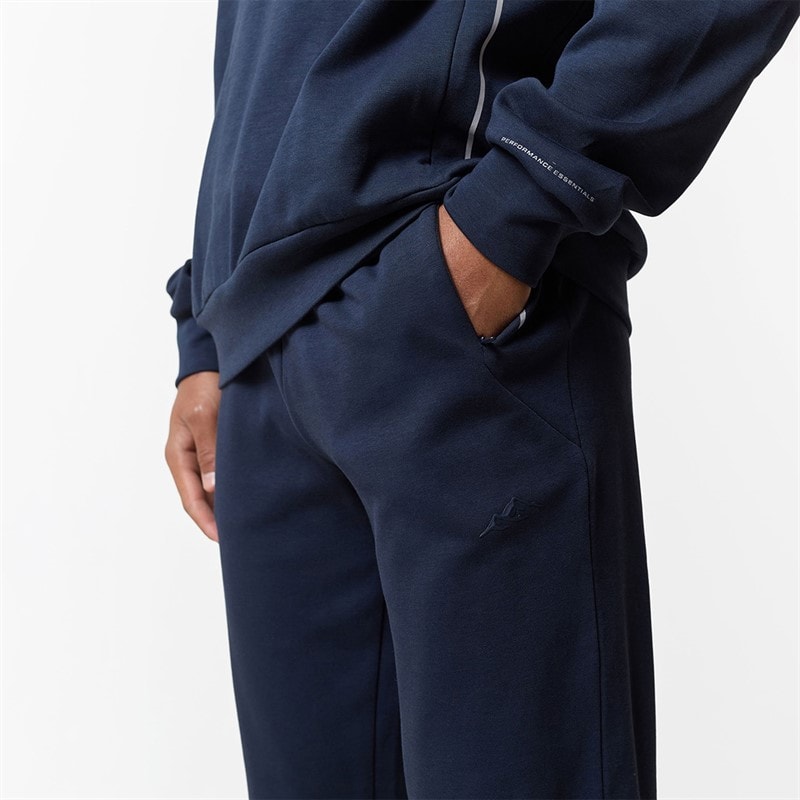 Herre apex interlock åbne ben joggebukser Navy - Billede 4