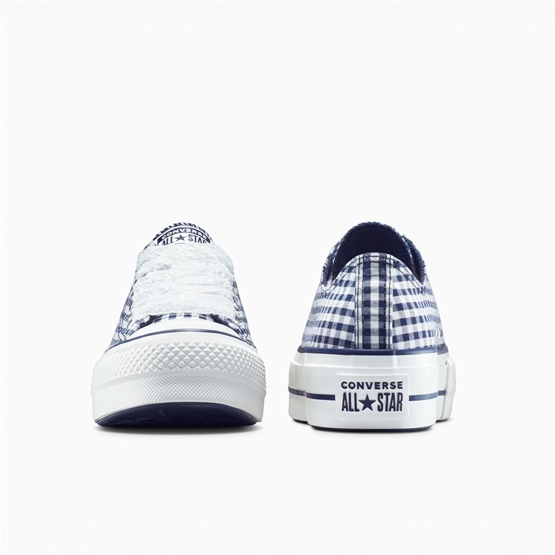 Dame chuck taylor all star lift platform ox gingham sneakers Obsidian/Hvid/Vintage White - Billede 3