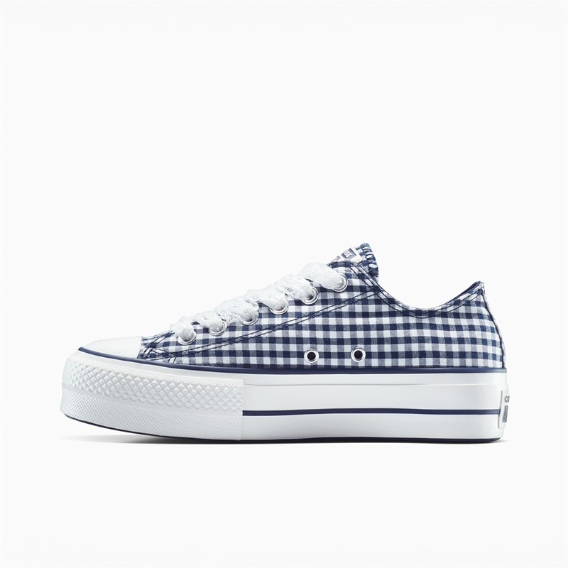 Dame chuck taylor all star lift platform ox gingham sneakers Obsidian/Hvid/Vintage White - Billede 5