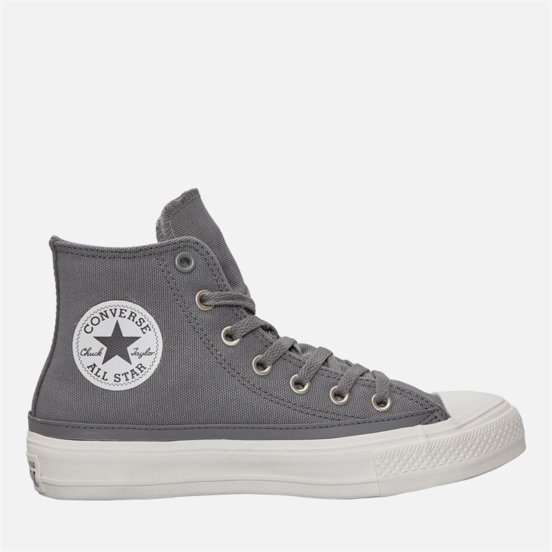Converse Chuck Taylor All Star hi double lace træningssko - Sharkskin/Vintage White
