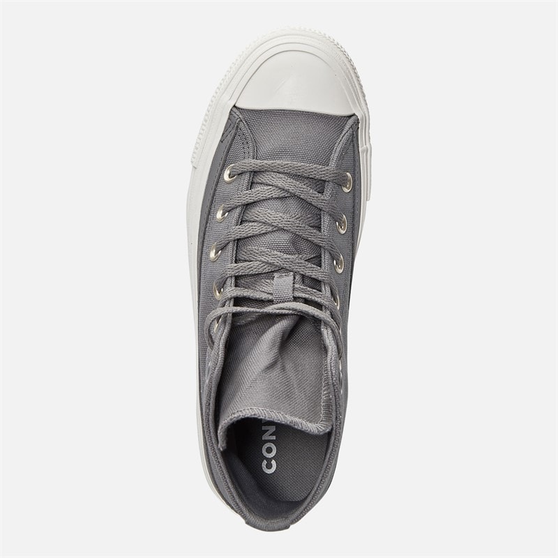 Chuck Taylor All Star hi double lace træningssko Sharkskin/Vintage White - Billede 4
