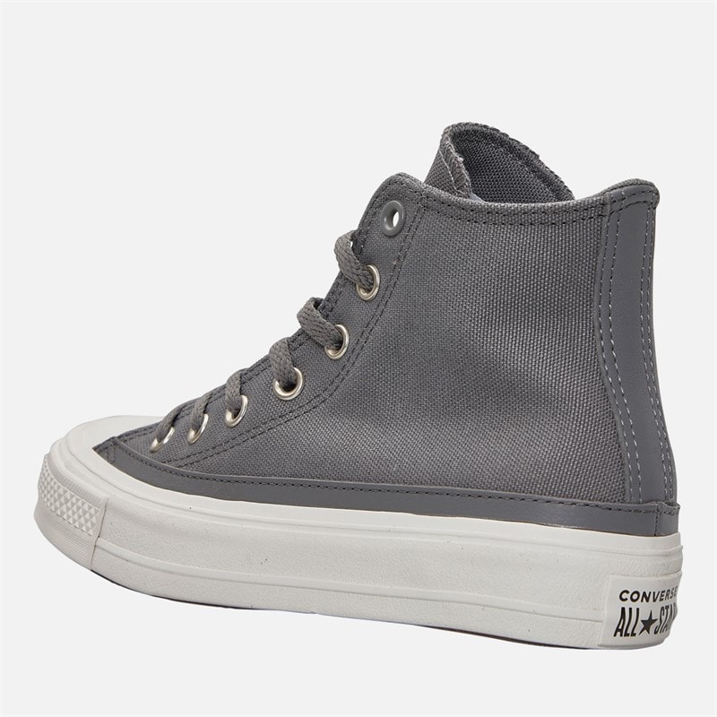Chuck Taylor All Star hi double lace træningssko Sharkskin/Vintage White - Billede 5