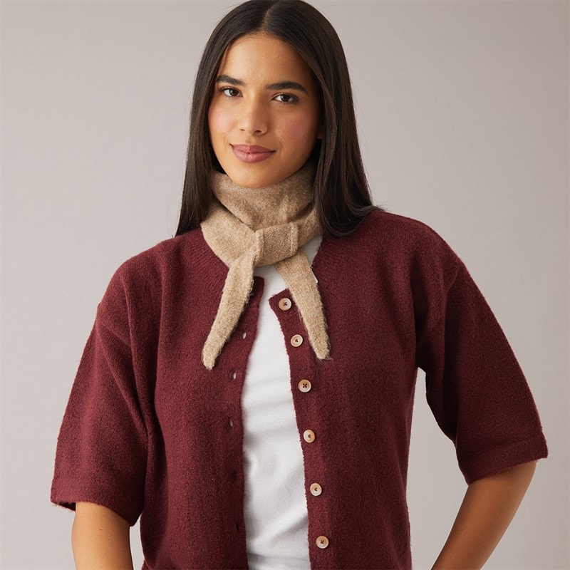 Pieces Dame olivia mini tørklæde - Taupe - Billede 1
