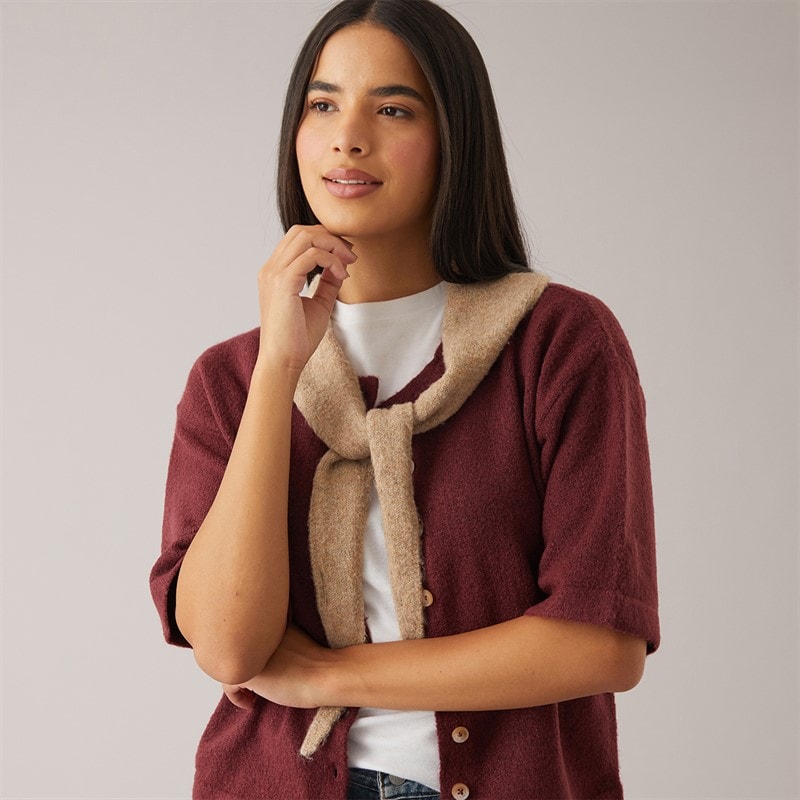 Pieces Dame olivia mini tørklæde - Taupe - Billede 2