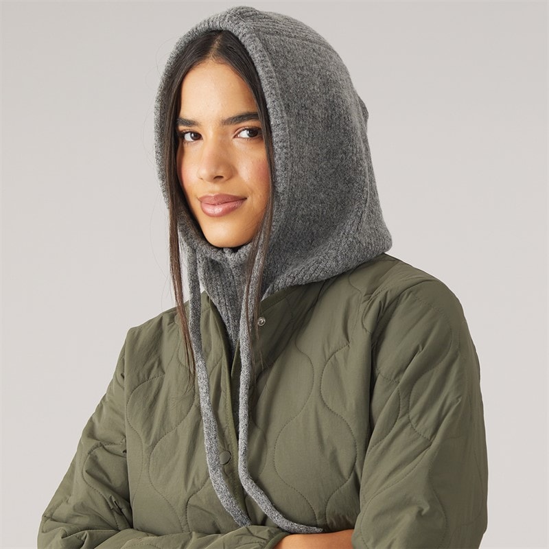 Pieces Dame olivia balaclava snood - Dark Charcoal - Billede 1