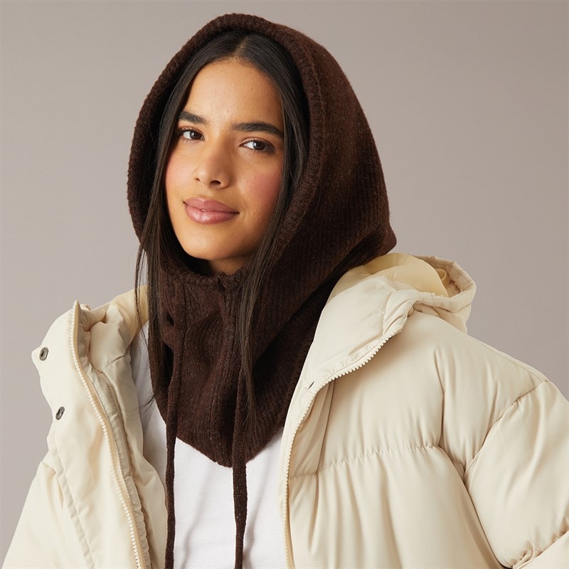 Pieces Dame olivia balaclava snood - Chocolate - Billede 1