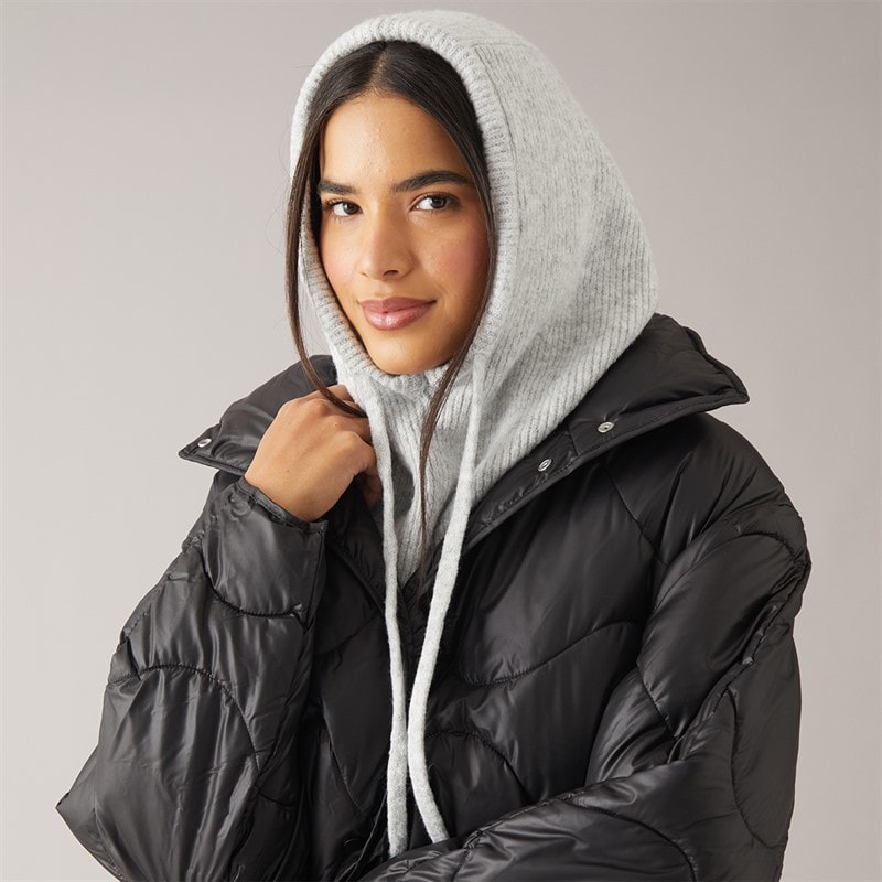 Pieces Dame olivia balaclava snood - Grey Marl - Billede 1