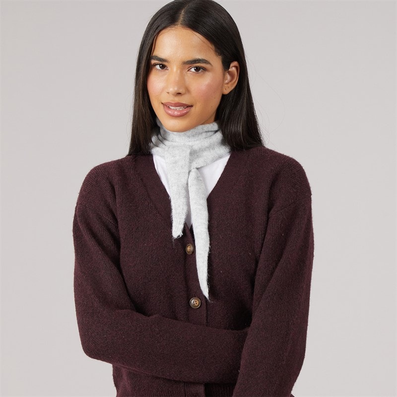 Pieces Dame olivia mini tørklæde - Grey Marl - Billede 1