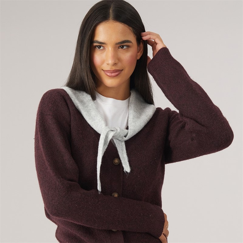 Pieces Dame olivia mini tørklæde - Grey Marl - Billede 2