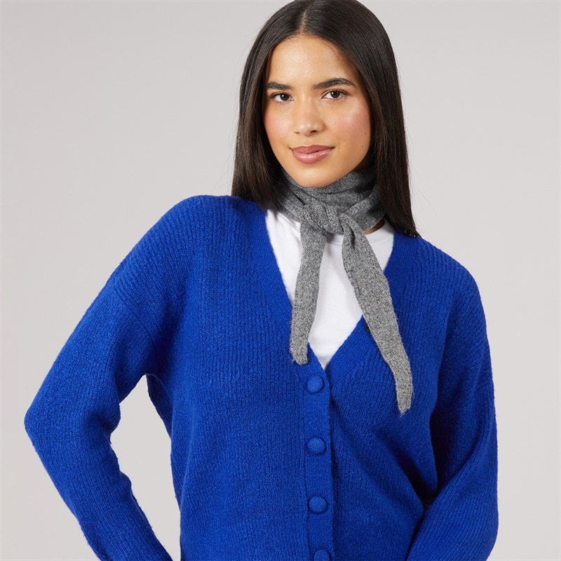 Pieces Dame olivia mini tørklæde - Dark Charcoal - Billede 1