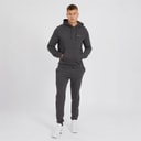 Herre chelmere hættetrøje og joggingbukser sæt Charcoal Marl