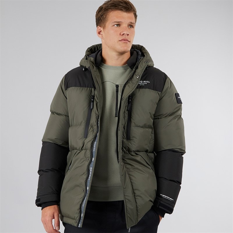Herre squadage paneljakke Olive - Billede 1