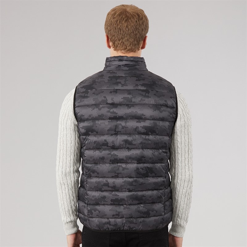 Herre camo gathered vest Charcoal - Billede 2