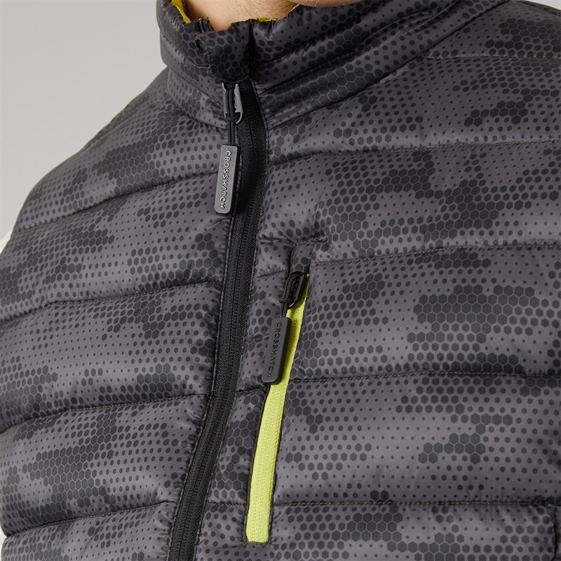Herre camo gathered vest Charcoal - Billede 5