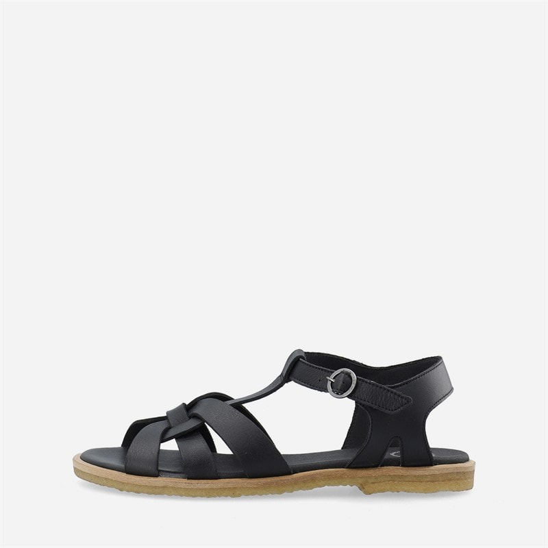 Dame casgitta feminine lædersandaler Sort - Billede 1
