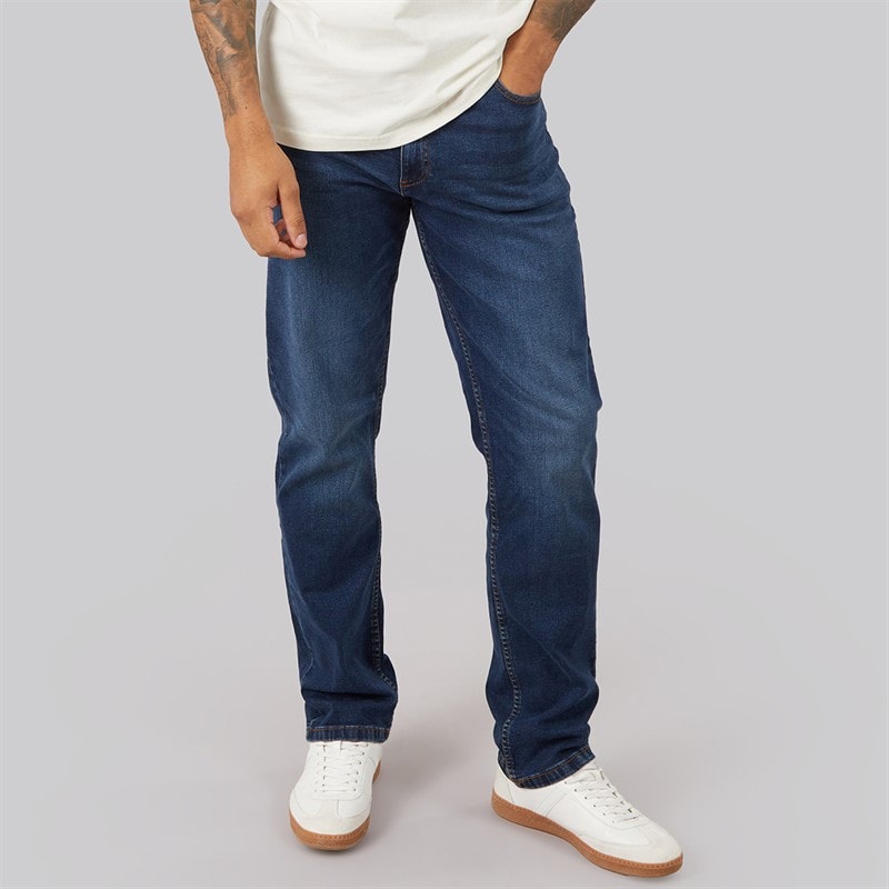 Herre rushawn jeans med afslappet pasform Dark Wash - Billede 1