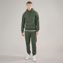 Herre guttell træningsdragt med brandet tape-detalje Khaki