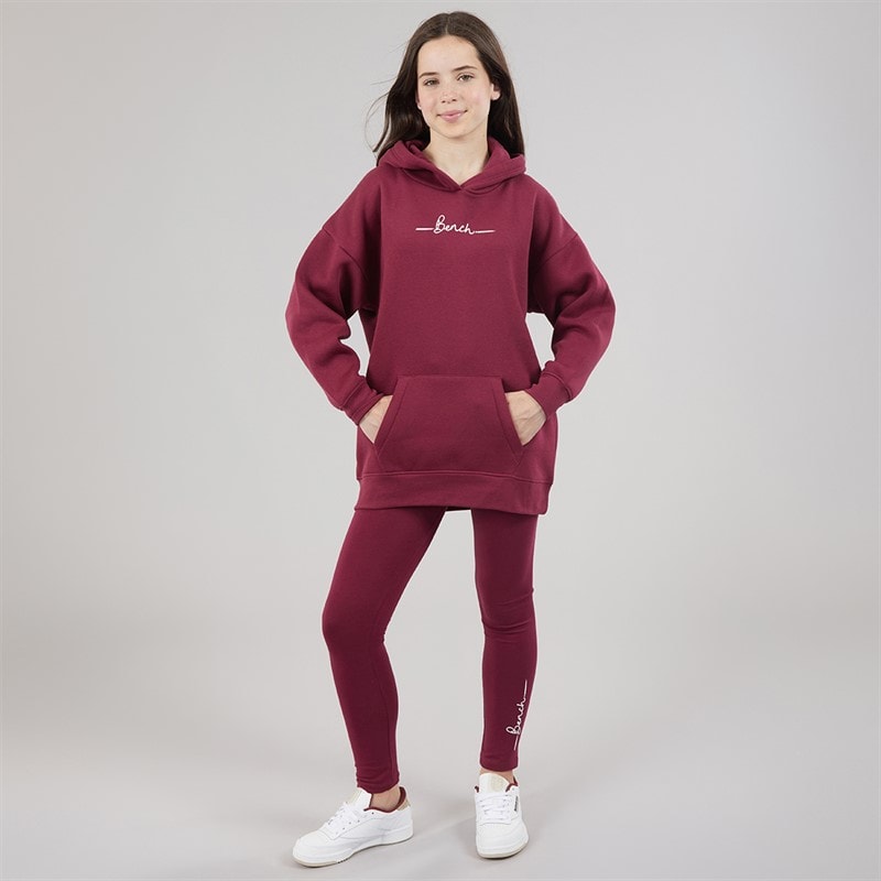 Bench Piger hættetrøje og leggings sæt - Berry