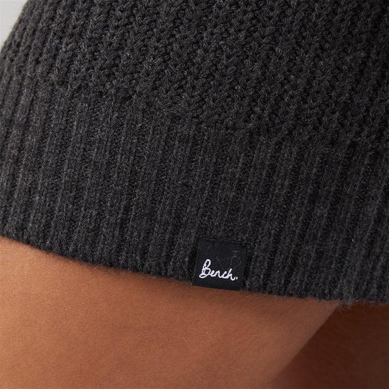 Dame karlie strikket kjole Black Marl - Billede 3