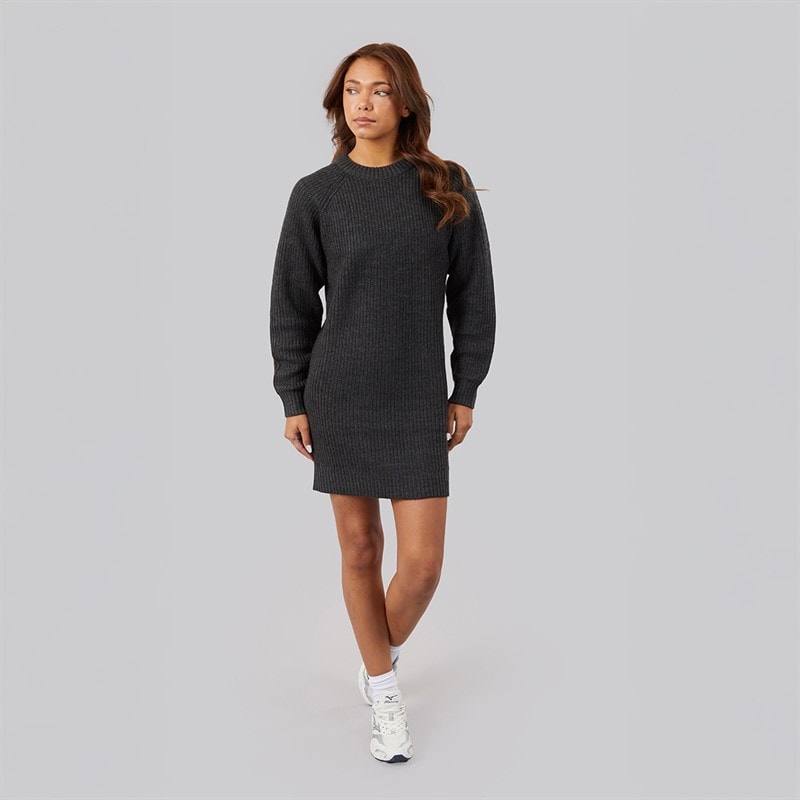 Dame karlie strikket kjole Black Marl - Billede 4