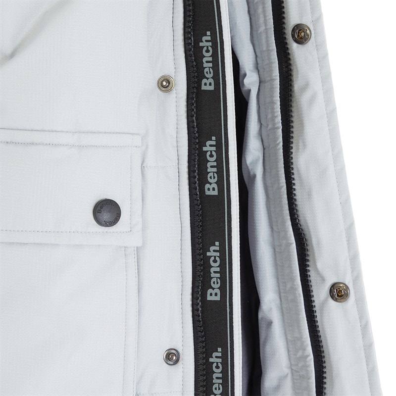 Herre tillor parka med hætte og pelskant, vatteret Frost Grey - Billede 3