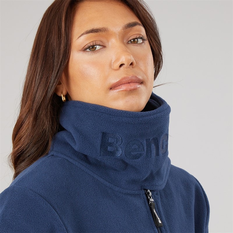Dame funnel microfleece træningstrøje Marineblå - Billede 3