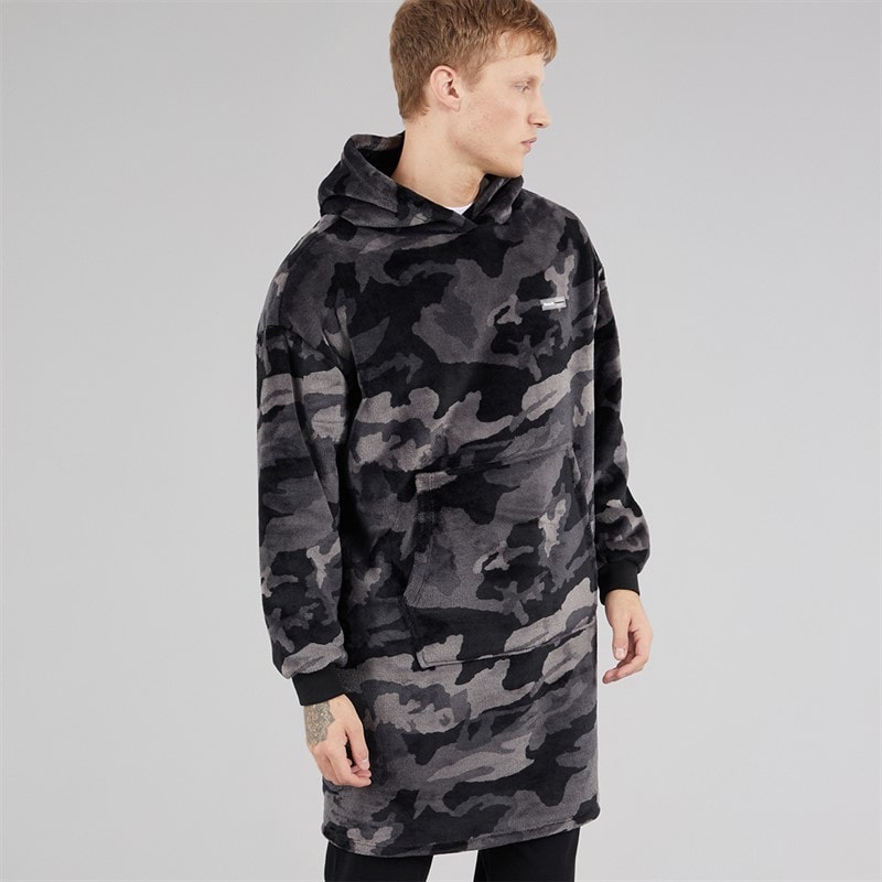 Herre ossit snuggle fleece Black Camo - Billede 1