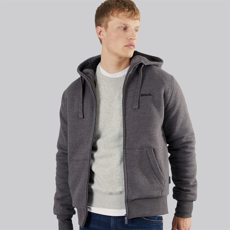 Herre Baraz Borg foret hættetrøje Dark Grey Marl - Billede 1